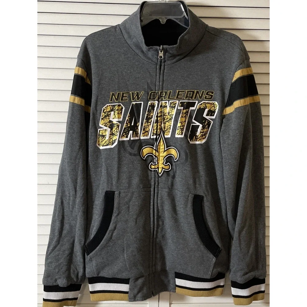 NFL G-lll New Orleans Saints Reversible Soft shell Bomber Jacket Men's Small EUC - Picture 5 of 11